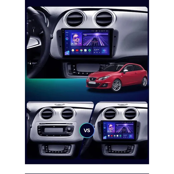 Штатна магнітола Teyes CC3 2k 6+128 Gb Seat Ibiza 6J 2008-2015 9" 3