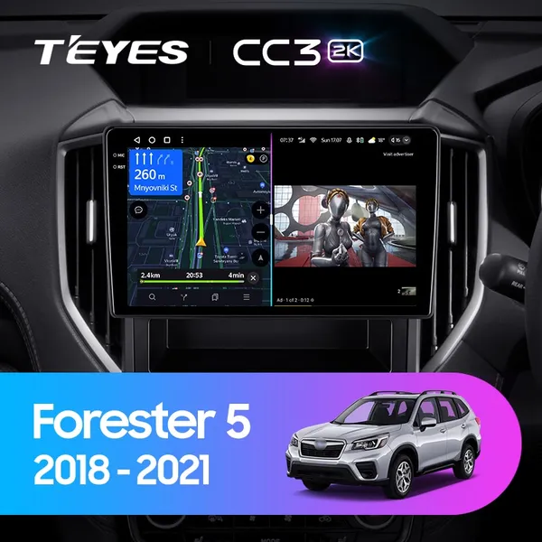 Штатна магнітола Teyes CC3 2k 6+128 Gb Subaru Forester 5 2018-2021