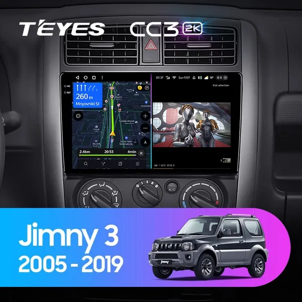 Штатная магнитола Teyes CC3 2k 6+128 Gb Suzuki Jimny 3 2005-2019