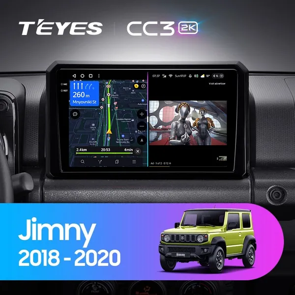 Штатная магнитола Teyes CC3 2k 6+128 Gb Suzuki Jimny JB64 2018-2020