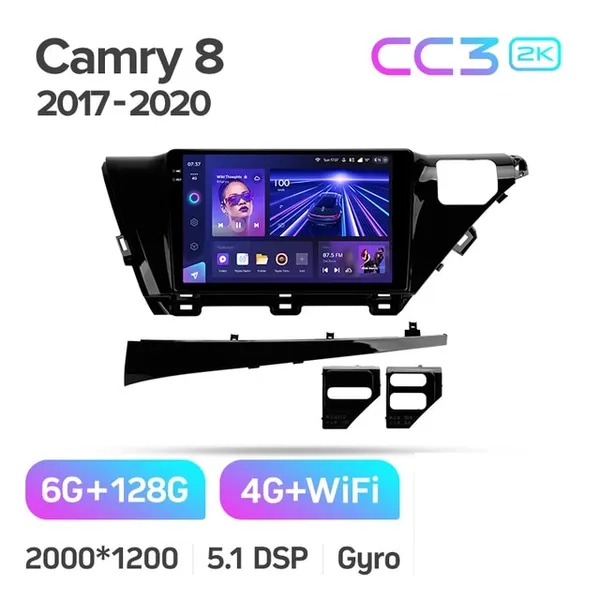 Штатная магнитола Teyes CC3 2k 6+128 Gb Toyota Camry 8 XV 70 2017-2020 (A) 2