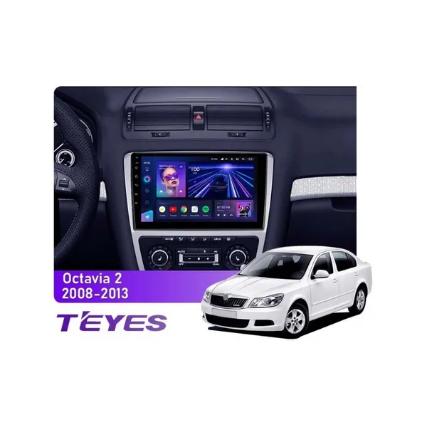 Штатная магнитола Teyes CC3 4+32 Gb Skoda Octavia 2 A5 2008-2013 Silver 10"