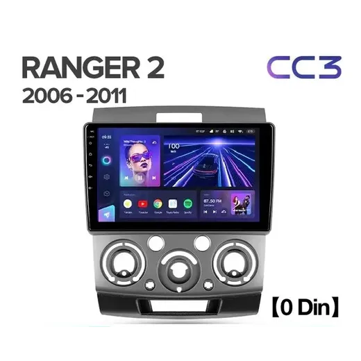 Штатна магнітола Teyes CC3 4+64 Gb Ford Ranger 2/Everest 2 (0 Din) 2006-2011 2