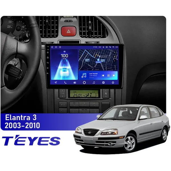 Штатна магнітола Teyes CC3 4+64 Gb Hyundai Elantra 3 (0 Din) 2003-2010