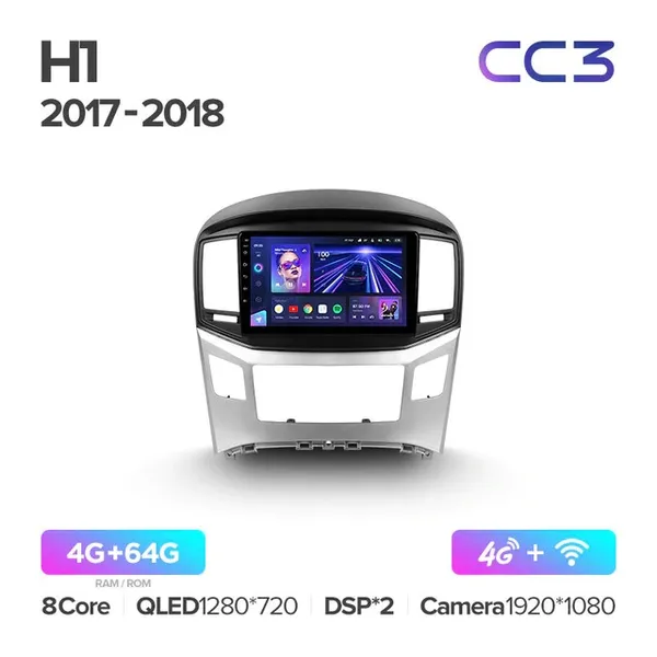 Штатна магнітола Teyes CC3 4+64 Gb Hyundai H1 2 2017-2018 2