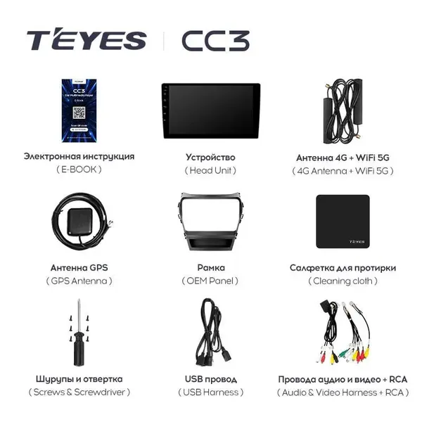 Штатна магнітола Teyes CC3 4+64 Gb Hyundai Santa Fe 3 2013-2016 (C) 3