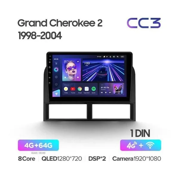 Штатная магнитола Teyes CC3 4+64 Gb Jeep Grand Cherokee 2 WJ (1 Din) 1998-2004 4
