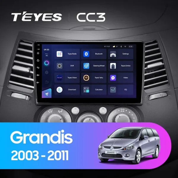 Штатная магнитола Teyes CC3 4+64 Gb Mitsubishi Grandis 1 2003-2011 (F2)