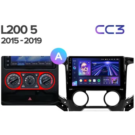 Штатная магнитола Teyes CC3 4+64 Gb Mitsubishi L200 5 2015-2019 Manual air conditioning 9