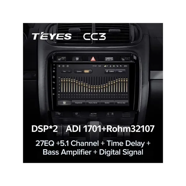Штатная магнитола Teyes CC3 4+64 Gb Porsche Cayenne 1 9PA 2002-2010 4