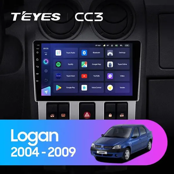 Штатная магнитола Teyes CC3 4+64 Gb Renault Logan 1 2004-2009 2