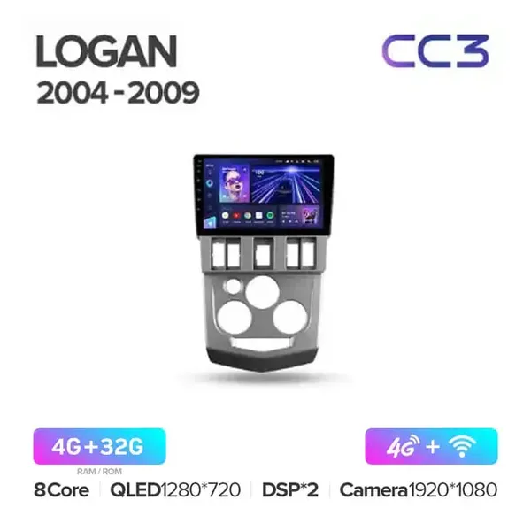 Штатная магнитола Teyes CC3 4+64 Gb Renault Logan 1 2004-2009 6