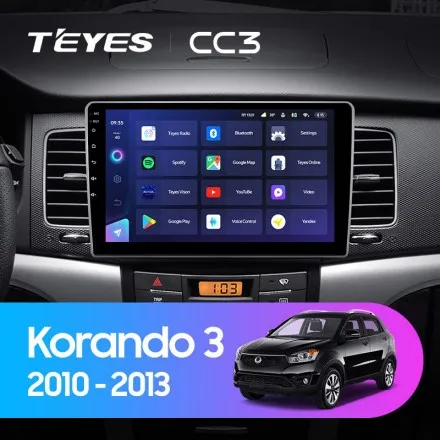 Штатна магнітола Teyes CC3 4+64 Gb SsangYong Korando 3, Actyon 2 (0 Din) 2013-2017