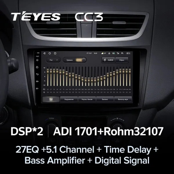 Штатна магнітола Teyes CC3 4+64 Gb Suzuki Swift 4 2011-2017 3