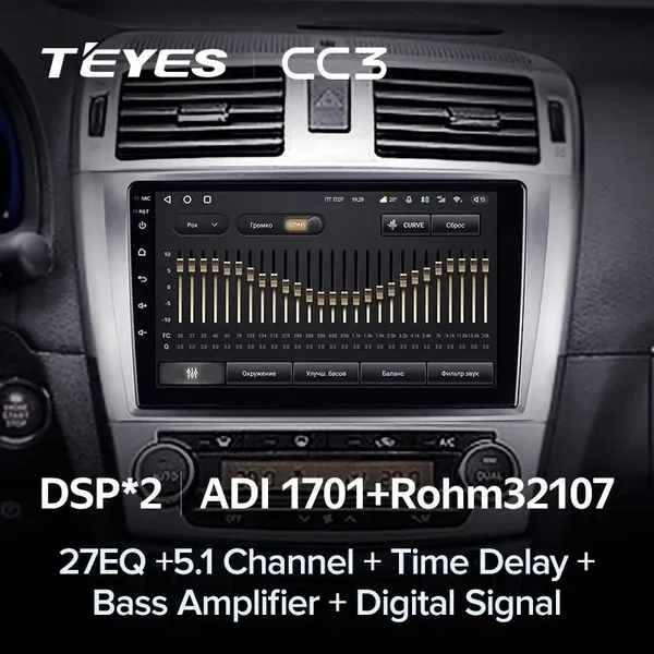 Штатна магнітола Teyes CC3 4+64 Gb Toyota Avensis 3 2008-2015 2