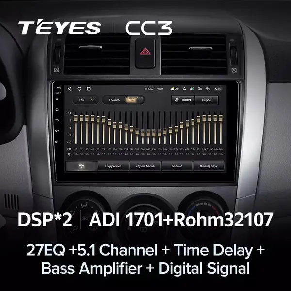 Штатна магнітола Teyes CC3 4+64 Gb Toyota Corolla 10 E140 E150 2006-2013 (B) 3