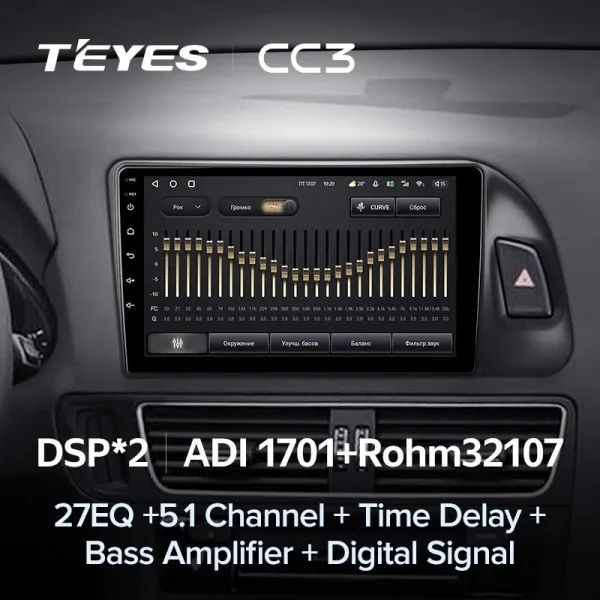 Штатная магнитола Teyes CC3 6+128 Gb Audi Q5 8R 2008-2017 (A) 3