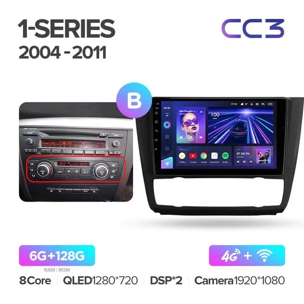 Штатна магнітола Teyes CC3 6+128 Gb BMW 1 E88 E82 E81 E87 2004-2011 (B) 2