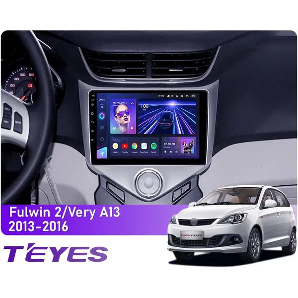 Штатна магнітола Teyes CC3 6+128 Gb Chery Fulwin 2, Very A13 2013-2016