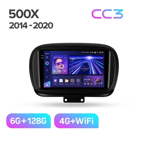 Штатна магнітола Teyes CC3 6+128 Gb Fiat 500X 2014-2020 2