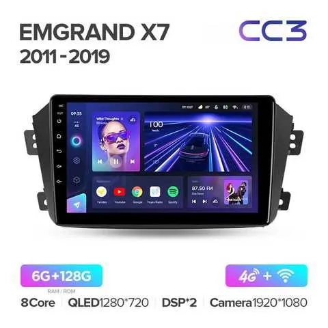Штатная магнитола Teyes CC3 6+128 Gb Geely Emgrand X7 1 GX7 EX7 2011-2019 2