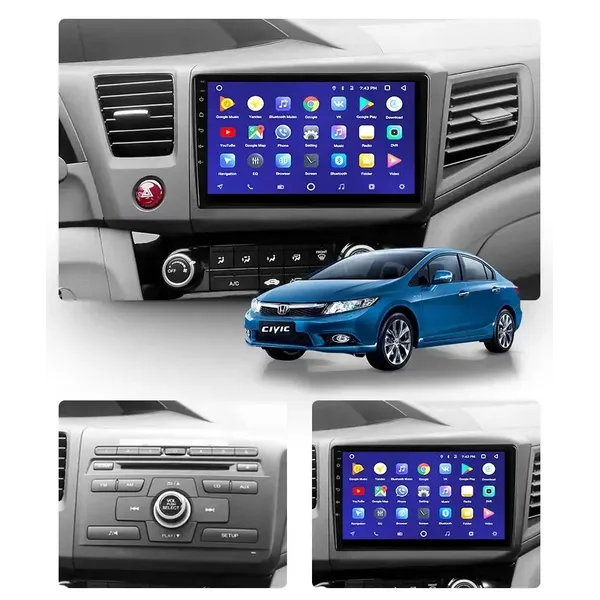 Штатная магнитола Teyes CC3 6+128 Gb Honda Civic 9 FB FK FD 2011-2015 3