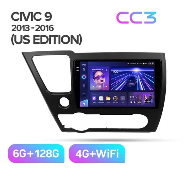 Штатная магнитола Teyes CC3 6+128 Gb Honda Civic 9 Middle East 2013-2016 2