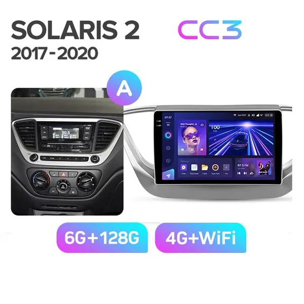 Штатна магнітола Teyes CC3 6+128 Gb Hyundai Solaris 2 2017-2020 (A) 2
