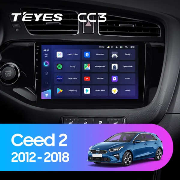 Штатна магнітола Teyes CC3 6+128 Gb Kia Ceed 2 JD 2012-2018