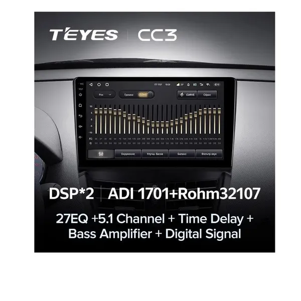 Штатна магнітола Teyes CC3 6+128 Gb Peugeot 207 2006-2015 2