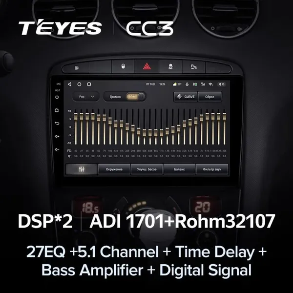 Штатна магнітола Teyes CC3 6+128 Gb Peugeot 408 1 T7 2012-2020, 308 2007-2015 5
