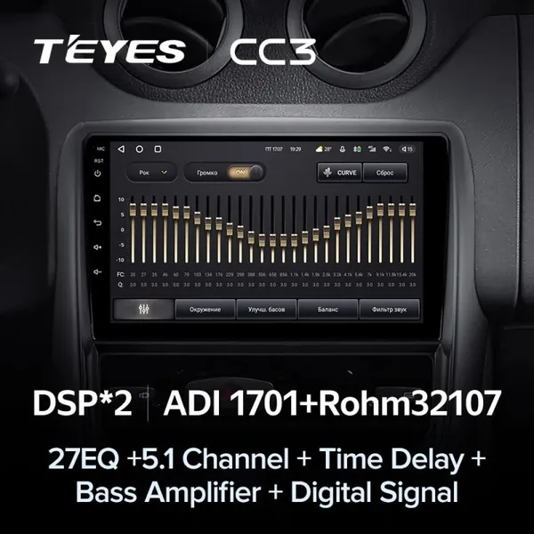 Штатная магнитола Teyes CC3 6+128 Gb Renault Duster 1 2010-2015 3