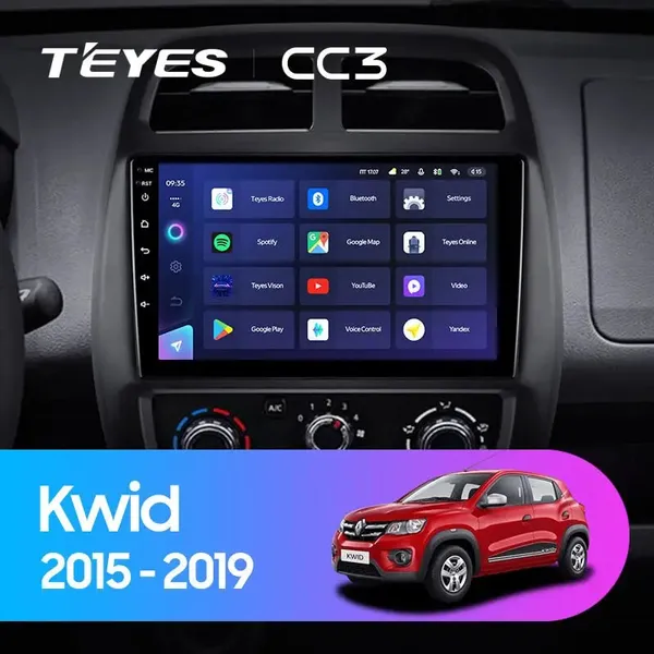 Штатная магнитола Teyes CC3 6+128 Gb Renault KWID 2015-2019 3
