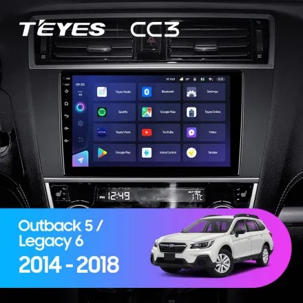 Штатна магнітола Teyes CC3 6+128 Gb Subaru Outback 5 2014-2018, Legacy 6 2014-2017