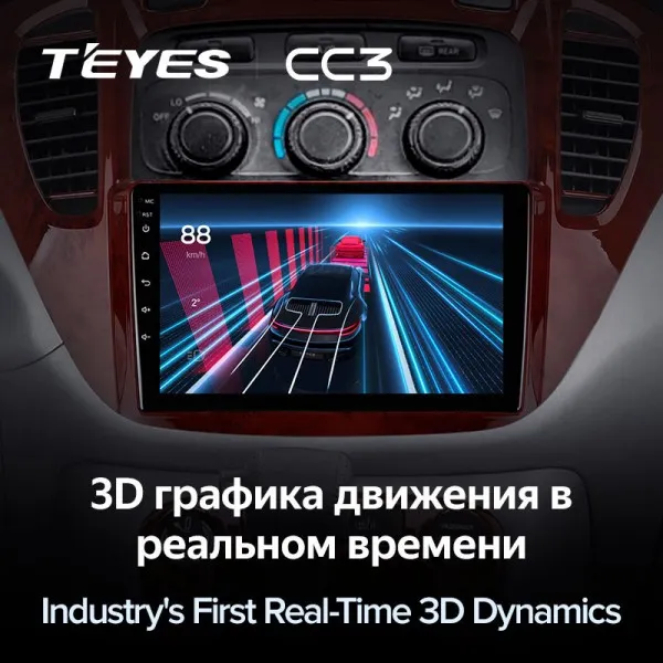 Штатна магнітола Teyes CC3 6+128 Gb Toyota Highlander 1 XU20 2001-2007 6