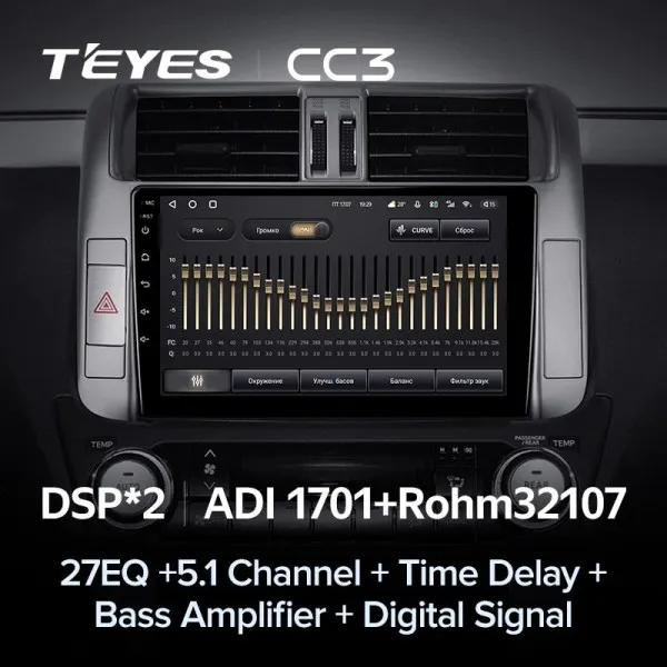 Штатна магнітола Teyes CC3 6+128 Gb Toyota Land Cruiser Prado 150 2009-2013 (A) 3