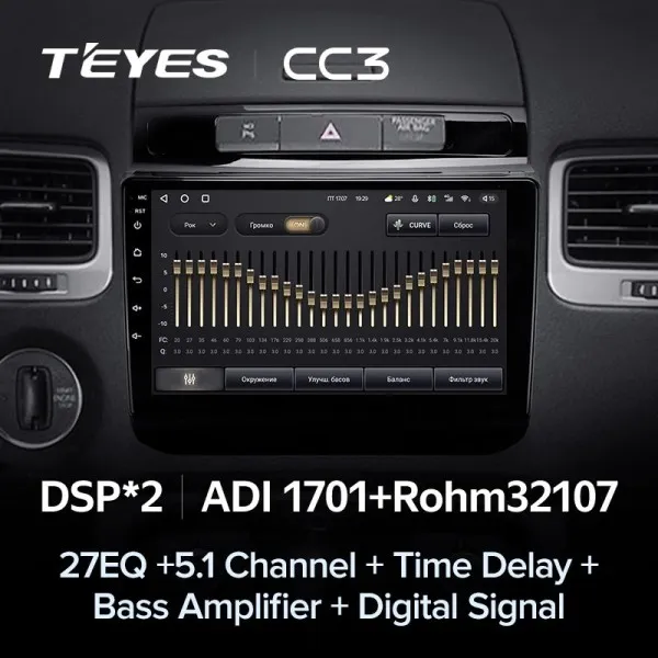 Штатная магнитола Teyes CC3 6+128 Gb Volkswagen Touareg FL NF 2010-2018 3