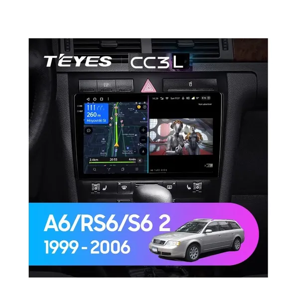 Штатна магнітола Teyes CC3L 4+32 Gb Audi A6 2 1997-2004, S6 2 1999-2004, RS6 1 2002-2006 9"