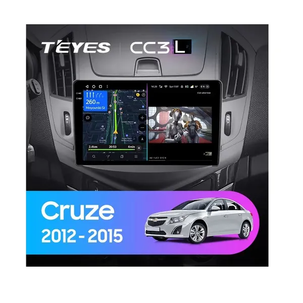 Штатна магнітола Teyes CC3L 4+32 Gb Chevrolet Cruze J300 J308 2012-2015 9"