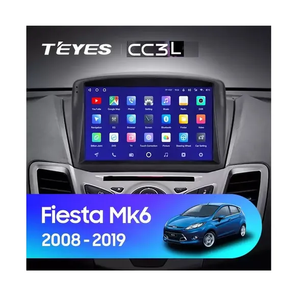 Штатна магнітола Teyes CC3L 4+32 Gb Ford Fiesta Mk6 2008-2019 (F2) 9"