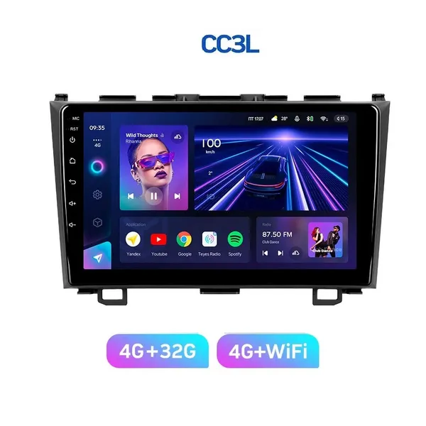 Штатна магнітола Teyes CC3L 4+32 Gb Honda CR-V 3 RE 2006-2012 9" 6