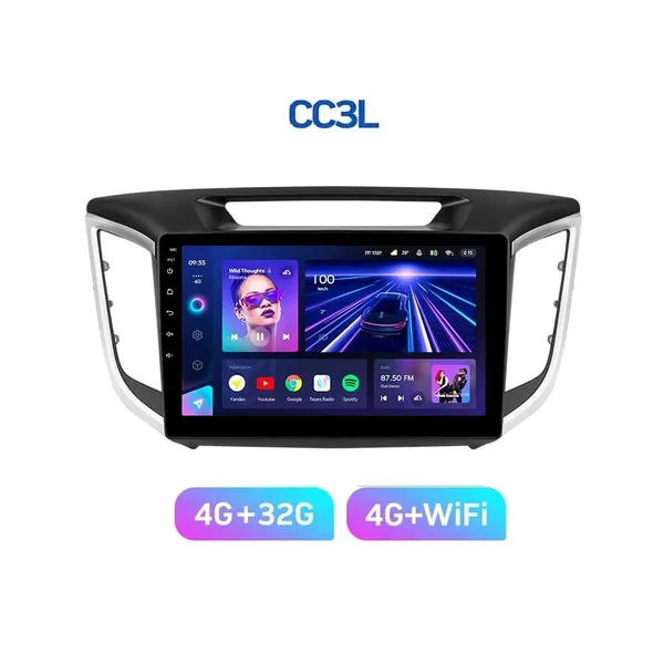 Штатна магнітола Teyes CC3L 4+32 Gb Hyundai Creta IX25 2015-2019 10" 6
