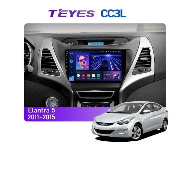 Штатна магнітола Teyes CC3L 4+32 Gb Hyundai Elantra 5 JK GD MD UD 2010-2016 9"