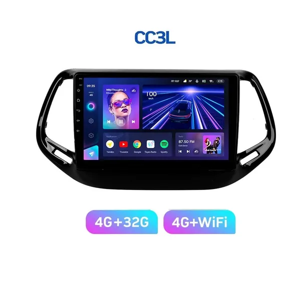 Штатна магнітола Teyes CC3L 4+32 Gb Jeep Compass 2 MP 2016-2018 10" 6