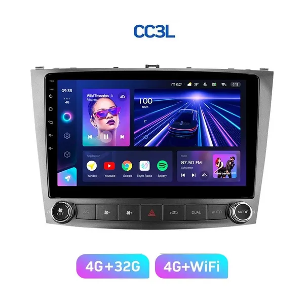 Штатная магнитола Teyes CC3L 4+32 Gb Lexus IS250 XE20 (Lp) 2005-2013 10" 6