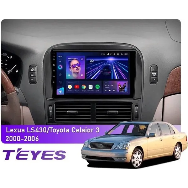Штатна магнітола Teyes CC3L 4+32 Gb Lexus LS430 XF30, Toyota Celsior XF30 2000-2006 (F2) 9"