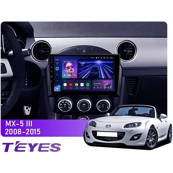 Штатна магнітола Teyes CC3L 4+32 Gb Mazda MX-5 3 NC 2008-2015 9"