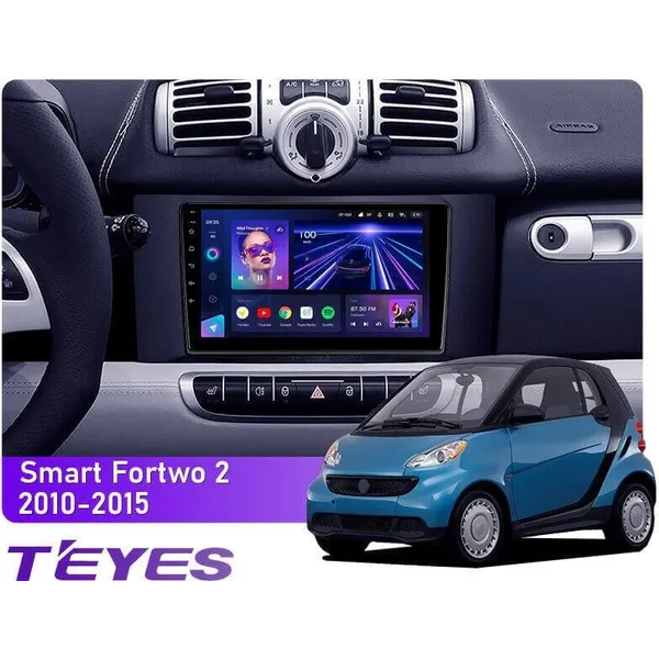 Штатна магнітола Teyes CC3L 4+32 Gb Mercedes-Benz Smart Fortwo 2 2010-2015 9"