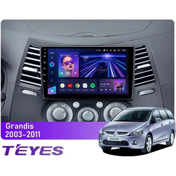 Штатна магнітола Teyes CC3L 4+32 Gb Mitsubishi Grandis 1 2003-2011 (F2) 9"