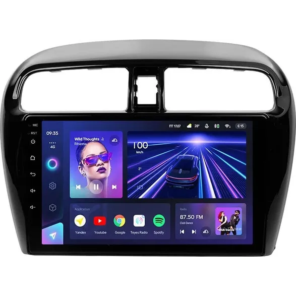 Штатна магнітола Teyes CC3L 4+32 Gb Mitsubishi Mirage 6 2012-2018 9" 3